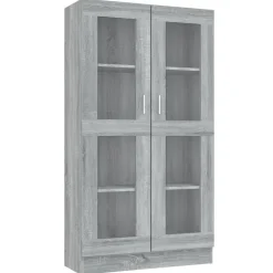vidaXL Armoire à vitrine 82,5x30,5x150cm Bois d'ingénierie