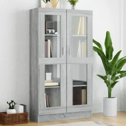 vidaXL Armoire à vitrine 82,5x30,5x150cm Bois d'ingénierie