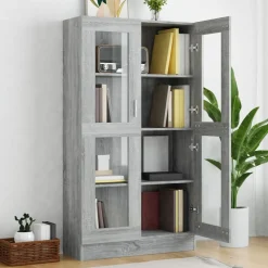vidaXL Armoire à vitrine 82,5x30,5x150cm Bois d'ingénierie