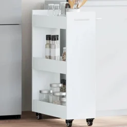 vidaXL Armoire avec roues 60x22x79 cm bois d'ingénierie