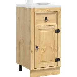 vidaXL Armoire avec tiroir SKI Brun Miel 40 x 46 x 81,5 cm Pin massif