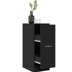 Armoires & Meubles De Rangement-vidaXL Armoire d'apothicaire 30x41x77,5 cm bois d'ingénierie Noir