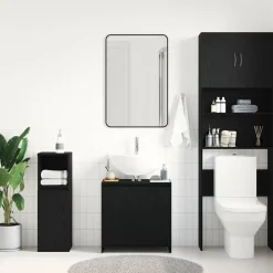 Ensembles De Meubles-vidaXL Armoire de bain chêne noir 60x33x60 cm bois d'ingénierie Ch&ecirc;ne noir