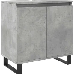 Ensembles De Meubles-vidaXL Armoire de bain 58x33x60 cm bois d'ingénierie Gris béton