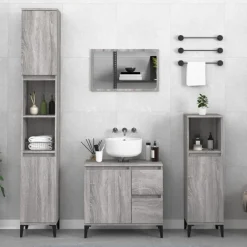 vidaXL Armoire de bain 30x30x190 cm bois d'ingénierie