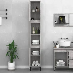vidaXL Armoire de bain 30x30x190 cm bois d'ingénierie