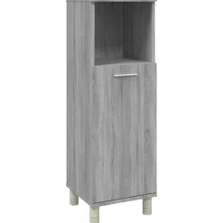 Ensembles De Meubles-vidaXL Armoire de bain 30x30x95 cm Bois d'ingénierie Sonoma gris