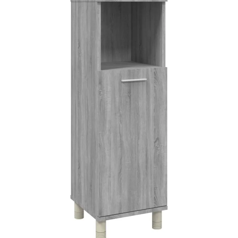 Ensembles De Meubles-vidaXL Armoire de bain 30x30x95 cm Bois d'ingénierie Sonoma gris