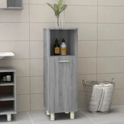 Ensembles De Meubles-vidaXL Armoire de bain 30x30x95 cm Bois d'ingénierie Sonoma gris
