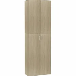 Armoires & Meubles De Rangement-vidaXL Armoire de bureau Chêne sonoma 60x32x190 cm Bois d'ingénierie Ch&ecirc;ne sonoma