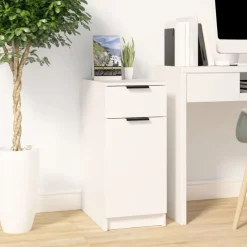 Armoires & Meubles De Rangement-vidaXL Armoire de bureau 33,5x50x75 cm Bois d'ingénierie Blanc