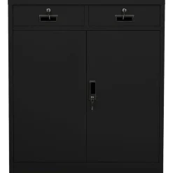 Armoires & Meubles De Rangement-vidaXL Armoire de bureau 90x40x102 cm Acier Noir