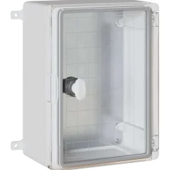 Accessoires Électriques-vidaXL Armoire de contrôle Gris 28 x 13 x 28 cm Plastic ABS Gris avec porte transparente