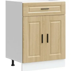Armoires & Meubles De Rangement-vidaXL Armoire de cuisine Porto chêne sonoma bois d'ingénierie Ch&ecirc;ne Sonoma