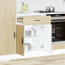 Armoires & Meubles De Rangement-vidaXL Armoire de cuisine Porto chêne sonoma bois d'ingénierie Ch&ecirc;ne Sonoma
