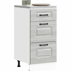 Armoires & Meubles De Rangement-vidaXL Armoire de cuisine Kalmar bois d'ingénierie Sonoma gris