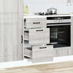 Armoires & Meubles De Rangement-vidaXL Armoire de cuisine Kalmar bois d'ingénierie Sonoma gris