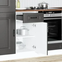 Armoires & Meubles De Rangement-vidaXL Armoire de cuisine Kalmar bois d'ingénierie Noir