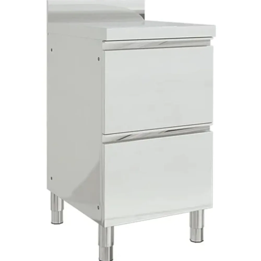 Restauration-vidaXL Armoire de cuisine commerciale avec 2 tiroirs 50 x 60 x 96 cm