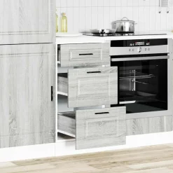 Armoires & Meubles De Rangement-vidaXL Armoire de cuisine Porto sonoma gris bois d'ingénierie Gris Sonoma