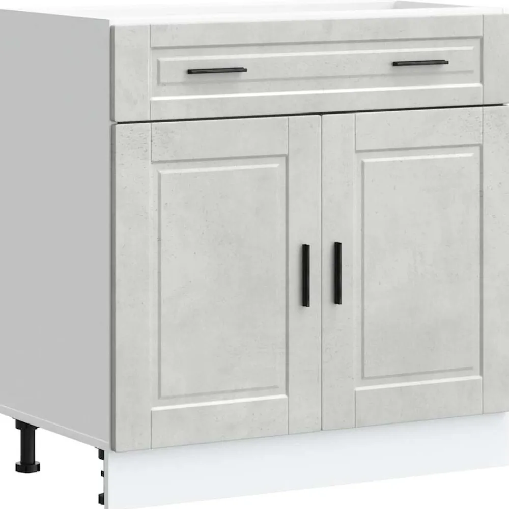 Armoires & Meubles De Rangement-vidaXL Armoire de cuisine Porto bois d'ingénierie Gris béton