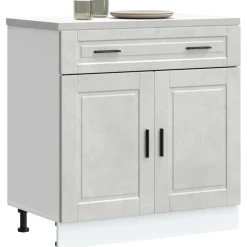 Armoires & Meubles De Rangement-vidaXL Armoire de cuisine Porto bois d'ingénierie Gris béton