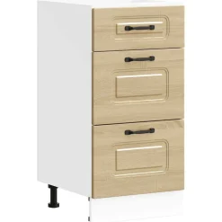 Armoires & Meubles De Rangement-vidaXL Armoire de cuisine Kalmar chêne sonoma bois d'ingénierie Ch&ecirc;ne sonoma