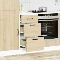 Armoires & Meubles De Rangement-vidaXL Armoire de cuisine Kalmar chêne sonoma bois d'ingénierie Ch&ecirc;ne sonoma