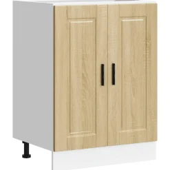 Armoires & Meubles De Rangement-vidaXL Armoire de cuisine Porto chêne sonoma bois d'ingénierie Ch&ecirc;ne Sonoma