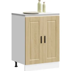 Armoires & Meubles De Rangement-vidaXL Armoire de cuisine Porto chêne sonoma bois d'ingénierie Ch&ecirc;ne Sonoma