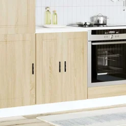 Armoires & Meubles De Rangement-vidaXL Armoire de cuisine Porto chêne sonoma bois d'ingénierie Ch&ecirc;ne Sonoma