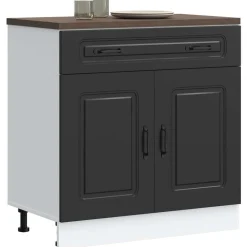 Armoires & Meubles De Rangement-vidaXL Armoire de cuisine Kalmar bois d'ingénierie Noir