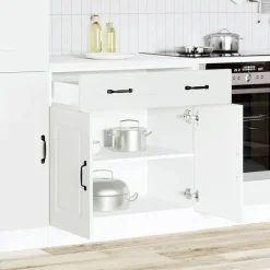 Armoires & Meubles De Rangement-vidaXL Armoire de cuisine Kalmar bois d'ingénierie Blanc
