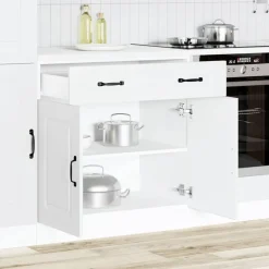 Armoires & Meubles De Rangement-vidaXL Armoire de cuisine Kalmar bois d'ingénierie Blanc