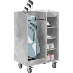 Loisirs De Plein Air-vidaXL Armoire de Golf avec roue Uni 65 x 45 x 98 cm Gris béton
