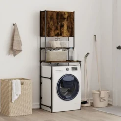 Accessoires Pour Appareils Électroménagers-vidaXL Armoire de machine à laver chêne fumé 68x48,5x194 cm Ch&ecirc;ne fumé