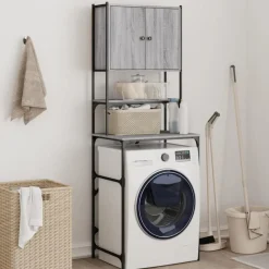 Accessoires Pour Appareils Électroménagers-vidaXL Armoire de machine à laver 68x48,5x194 cm Sonoma gris
