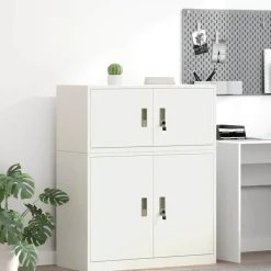 Armoires & Meubles De Rangement-vidaXL Armoire de rangement 90 x 40 x 40 cm Acier Blanc