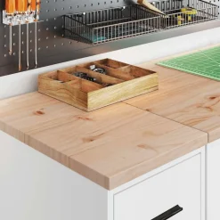 Stockage Industriel-vidaXL Armoire de rangement de garage 30x51x85 cm bois de pin Blanc