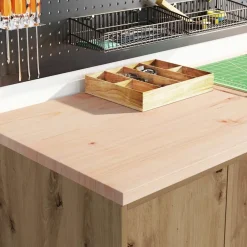 Stockage Industriel-vidaXL Armoire de rangement de garage chêne artisanal bois de pin artisian oak