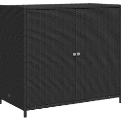 vidaXL Armoire de rangement de jardin 83x45x76 cm résine tressée