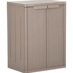 vidaXL Armoire de rangement jardin 65x45x88cm PP Aspect de bois