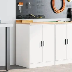Stockage Industriel-vidaXL Armoire de rangement de garage 60x51x85 cm bois de pin Blanc