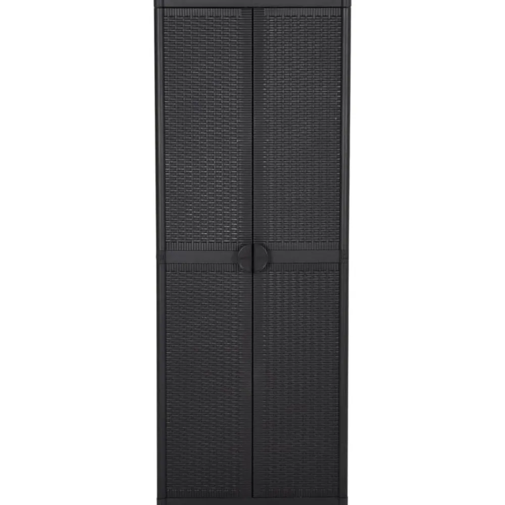 vidaXL Armoire de rangement de jardin 65x45x172 cm PP Rotin