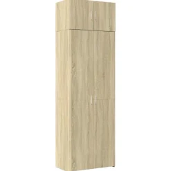Armoires & Meubles De Rangement-vidaXL Armoire de rangement chêne sonoma 70x42,5x225 cm Ch&ecirc;ne sonoma