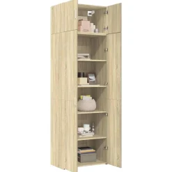 Armoires & Meubles De Rangement-vidaXL Armoire de rangement chêne sonoma 70x42,5x225 cm Ch&ecirc;ne sonoma