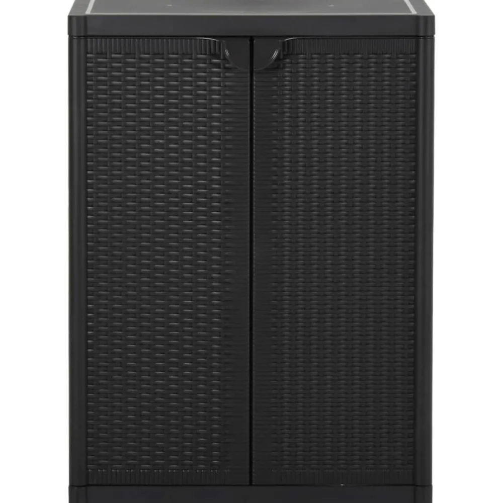 Armoires & Meubles De Rangement-vidaXL Armoire de rangement de jardin 65x45x88 cm PP Rotin Noir