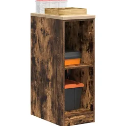 Stockage Industriel-vidaXL Armoire de rangement de garage chêne fumé 30x51x85 cm bois pin Ch&ecirc;ne fumé