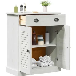 vidaXL Armoire de salle de bain avec porte VIGO Blanc et