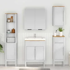 vidaXL Armoire de salle de bain avec porte FLORO 35 x 30 x 90 cm
